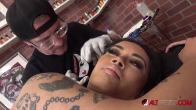 Gets A Tattoo And A Hard Fucking With New Face And Jada Cruz - hclips.com