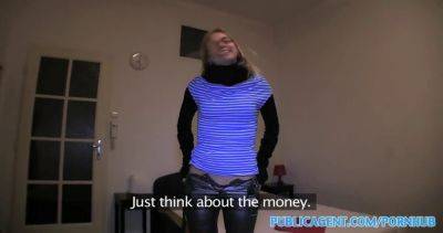 Violette Pure gets a stranger to fuck her hard in public for cash - sexu.com - Czech Republic