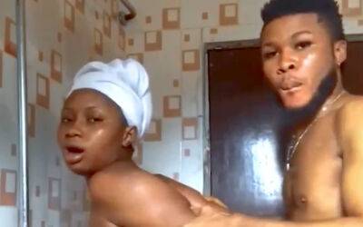 Horny Black Nigerian Couple Fucking Hard In Hot Shower! - txxx.com