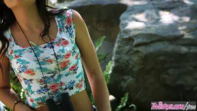 Adria Rae - Adria Rae's perky tits bounce as she gets pounded hard outdoors in A Treat Story Fortunate One Part 3 - sexu.com