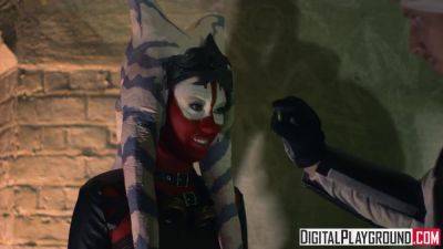 Alessa Savage in Star Wars Underworld XXX parody: hardcore threesome with slave, gagging, and deepthroating - sexu.com - Britain