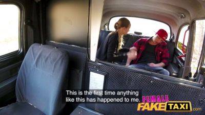 Lady - Lady bug gets her tight pussy drilled hard in the backseat of a fake taxi - sexu.com - Czech Republic
