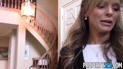 Blonde Property Agent in Stockings Pounded Hard in Real Property Video - sexu.com