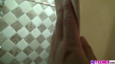 Little bailey Fingering hard while in shower - hotmovs.com